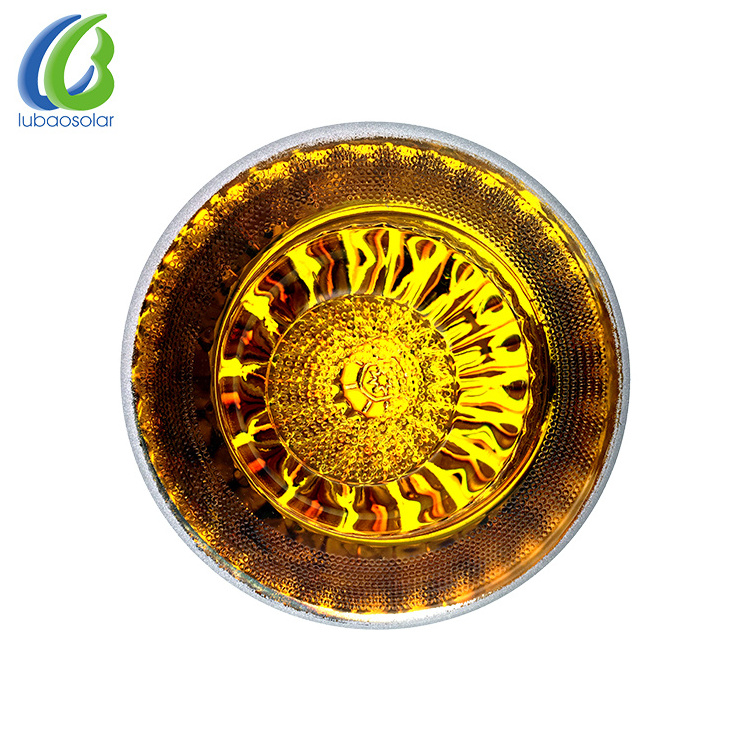 Solar Powered waterproof high reflective embedded Round road raised Led pavement marker light glass solar road studs