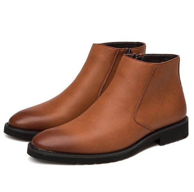 cy30873a High quality fashion boots men slip on narrow round boots