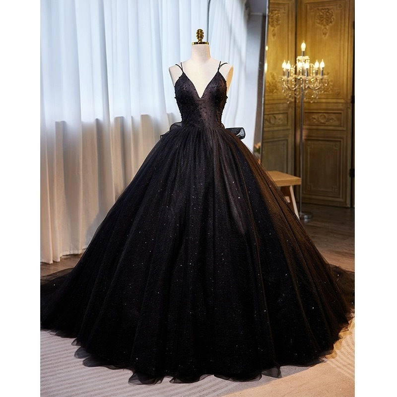 Sexy Black Weeding Dress Long Maxi Graduation Party Black Gowns For Women Evening Dresses