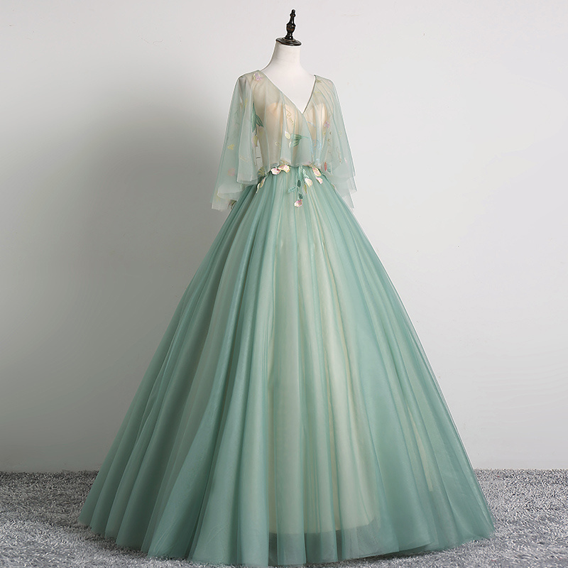 Wholesale Sen Super Fairy Off Shoulder Mint Green Bridal Wedding Dresses Annual Meeting Party Evening Dress