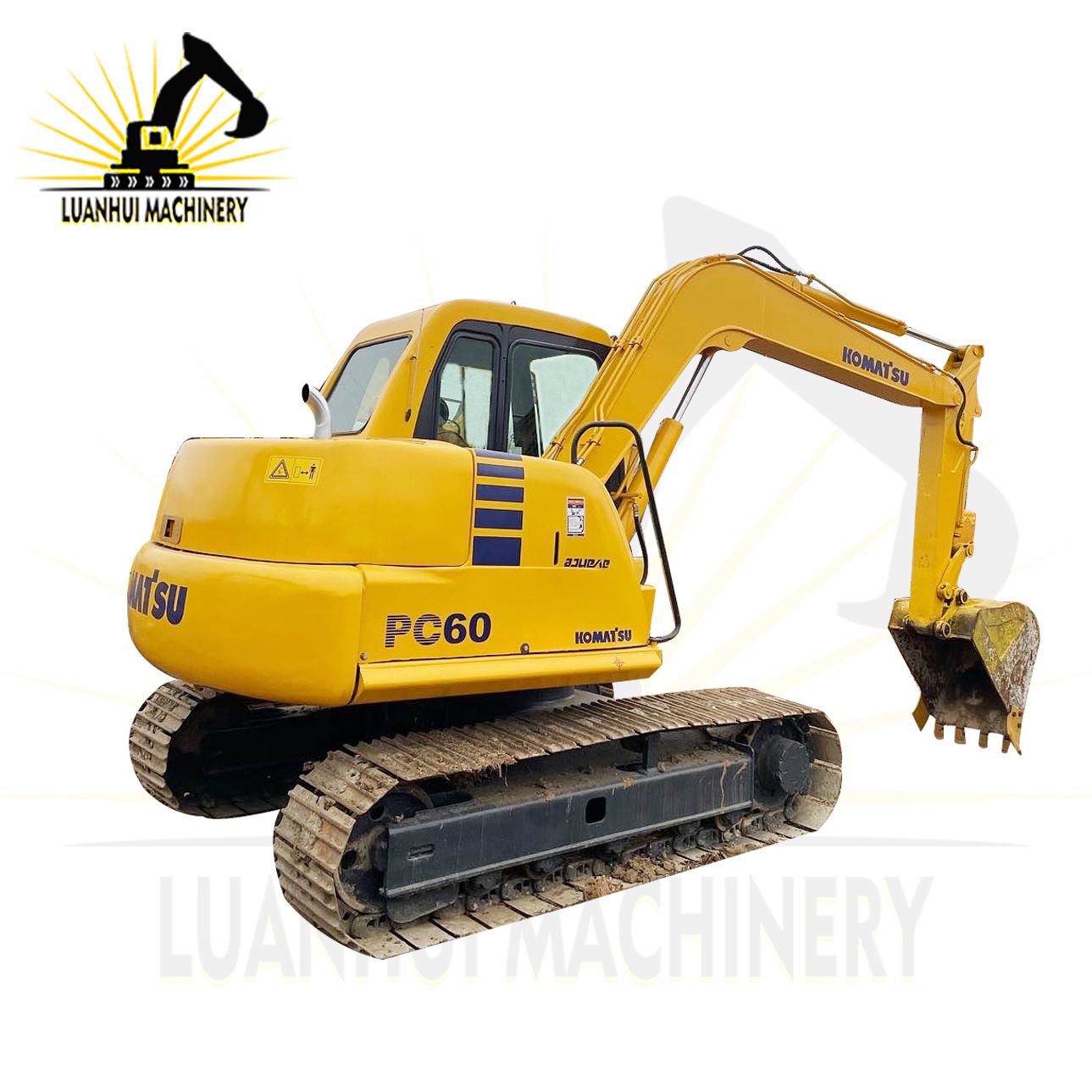 The Komatsu PC60 is a small secondhand hydraulic excavator of only 6 tons excavator