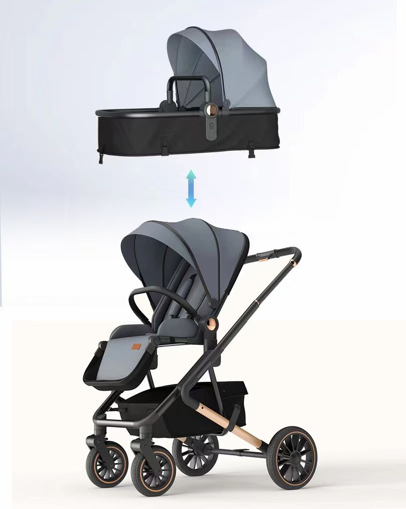 2023 New  Baby Stroller Multifunctional Stainless Steel Frame Cloth Baby Strollers