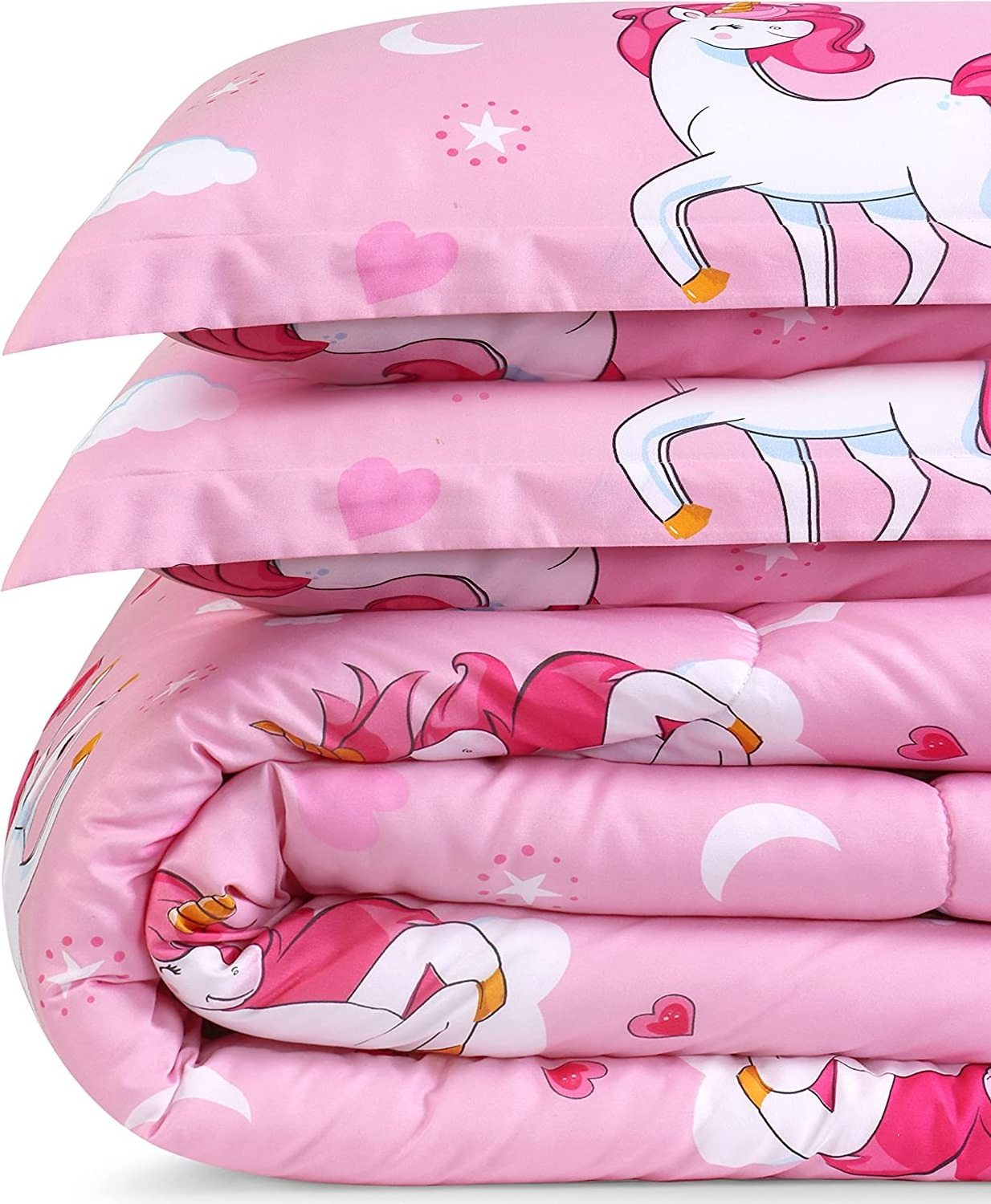 Super Hot Sale Pink Unicorn Kids Cartoon Eco-Friendly comforter sets bedding sets sheet sets