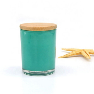 Soy Wax Scented Candle Polish Glass with Bamboo Lid LA02P Wholesale Top Selling Customized Eco-friendly Customized Logo Pillar