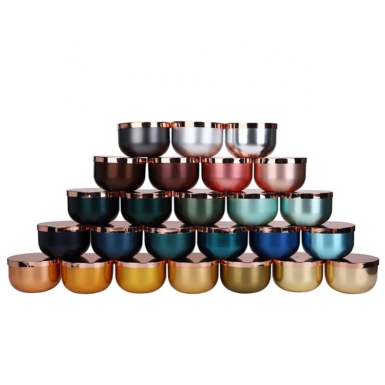 LL25 High end 22oz multi color bowl metal tin cans candle vessel for DIY candle making