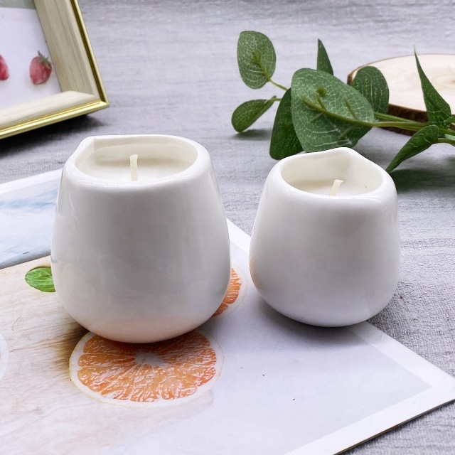 LTC17 Factory produces 3 sizes of ceramic candle containers filled with low temperature massage candles