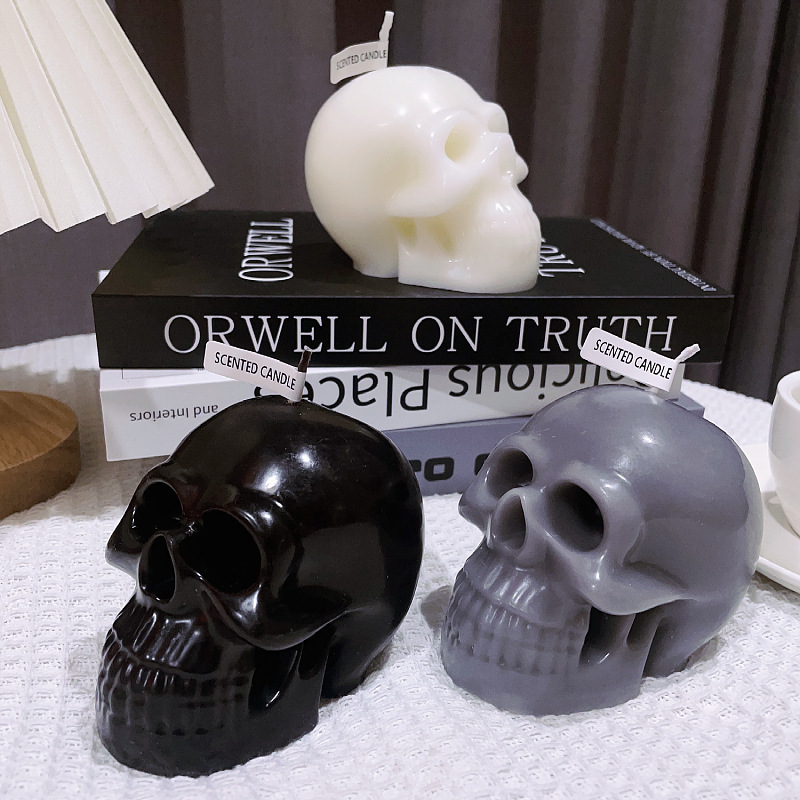 LE174 unique art candle  Halloween decorations skulled Shape Craft Candle