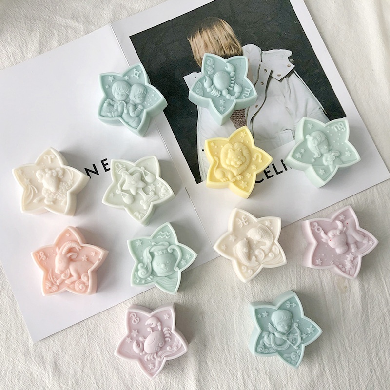 LE163 Handmade cute Ins new twelve constellation style Sculptural Art scented Candles For Home Decoration