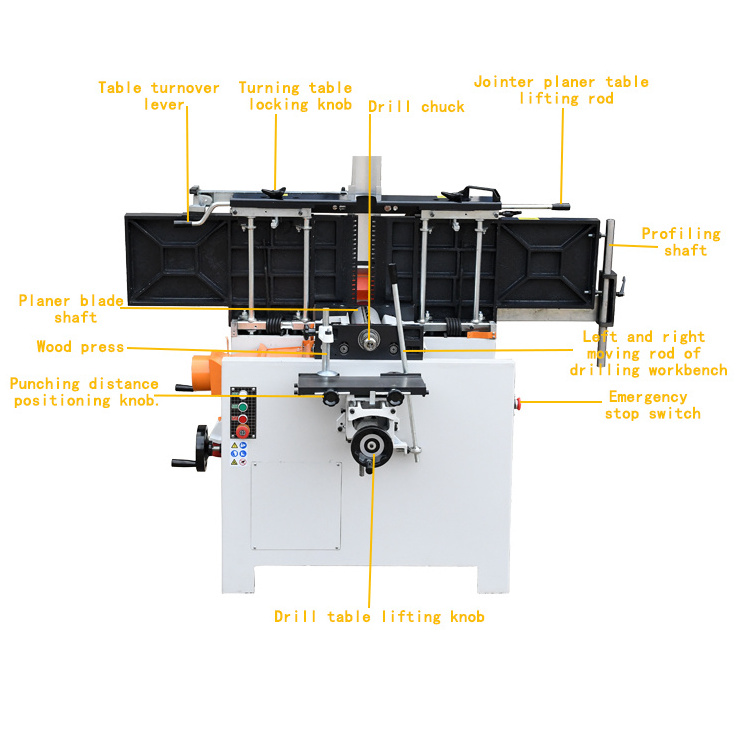 300C 400C Woodworking drilling machine thickness planer wood jointer planer combination machine for sale