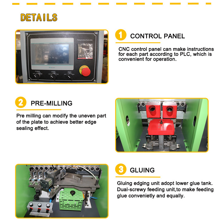 Woodworking CNC edge bander machinery automatic board cutting trimming edge banding machine for pre milling