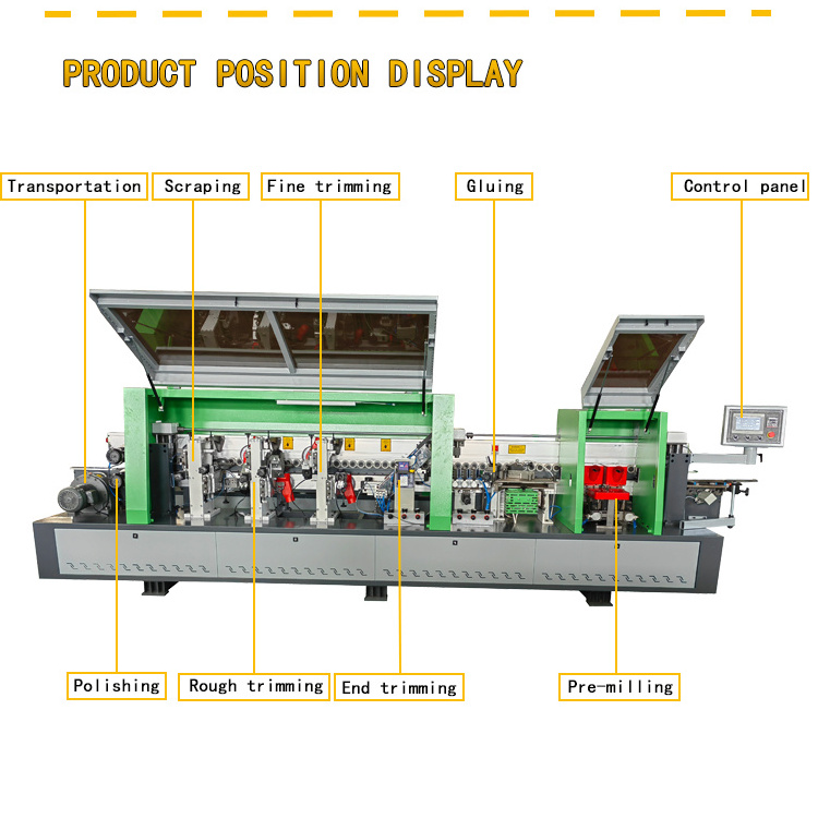 Woodworking CNC edge bander machinery automatic board cutting trimming edge banding machine for pre milling