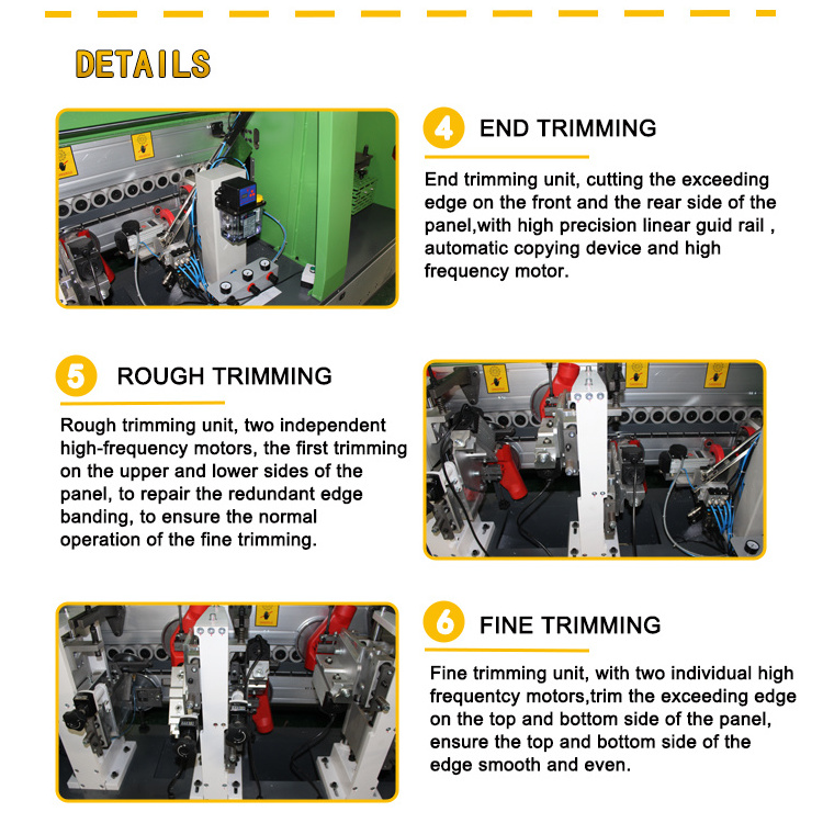 Woodworking CNC edge bander machinery automatic board cutting trimming edge banding machine for pre milling