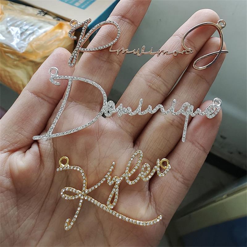 Wholesale Any Name Custom Necklace For Women Zirconia Necklace Personalized Stainless Steel Jewelry