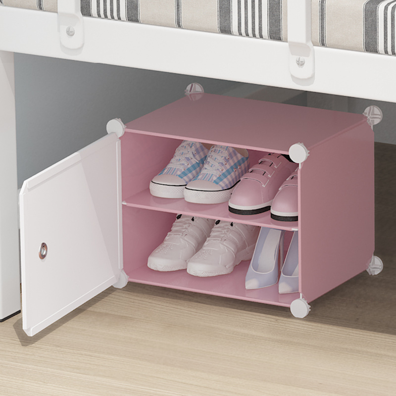 College Student Dormitory Shoe Rack Under The Bed or Table Mini Double-layer Small Shoe Shelf Bedroom Creative Shoe Cabinet