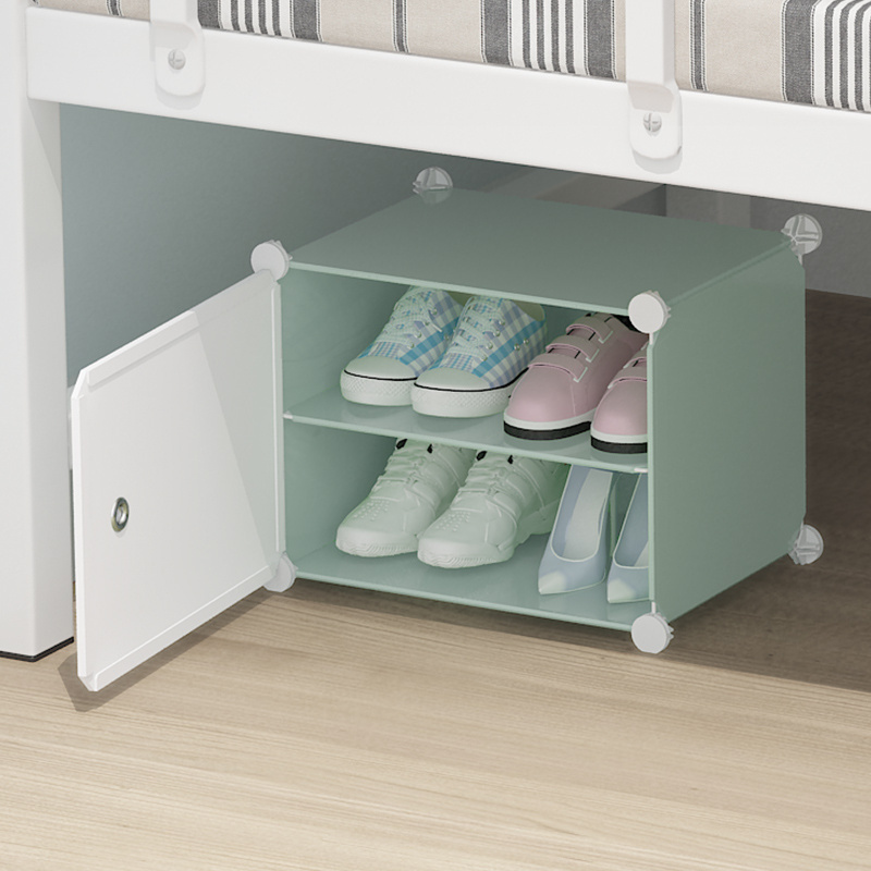 College Student Dormitory Shoe Rack Under The Bed or Table Mini Double-layer Small Shoe Shelf Bedroom Creative Shoe Cabinet