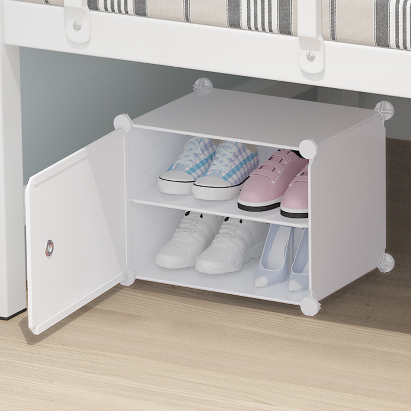 College Student Dormitory Shoe Rack Under The Bed or Table Mini Double-layer Small Shoe Shelf Bedroom Creative Shoe Cabinet