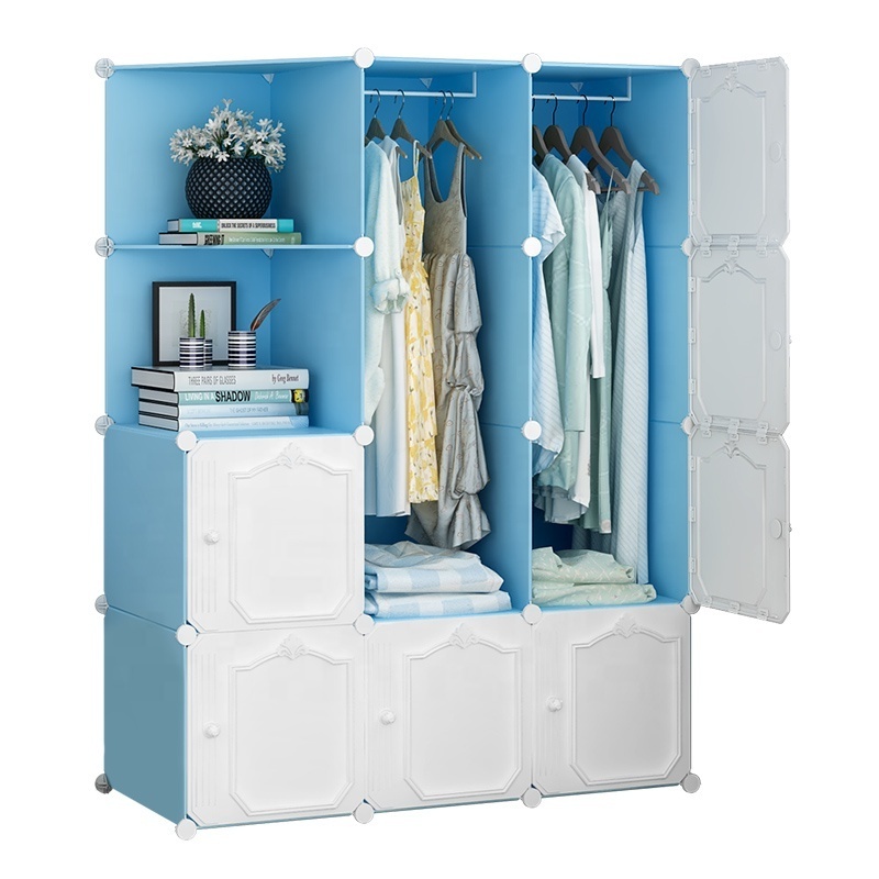 simple wardrobe bedroom plastic storage cabinet modern minimalist household small apartment rental room locker