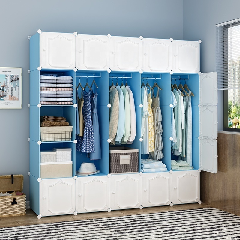 simple wardrobe bedroom plastic storage cabinet modern minimalist household small apartment rental room locker