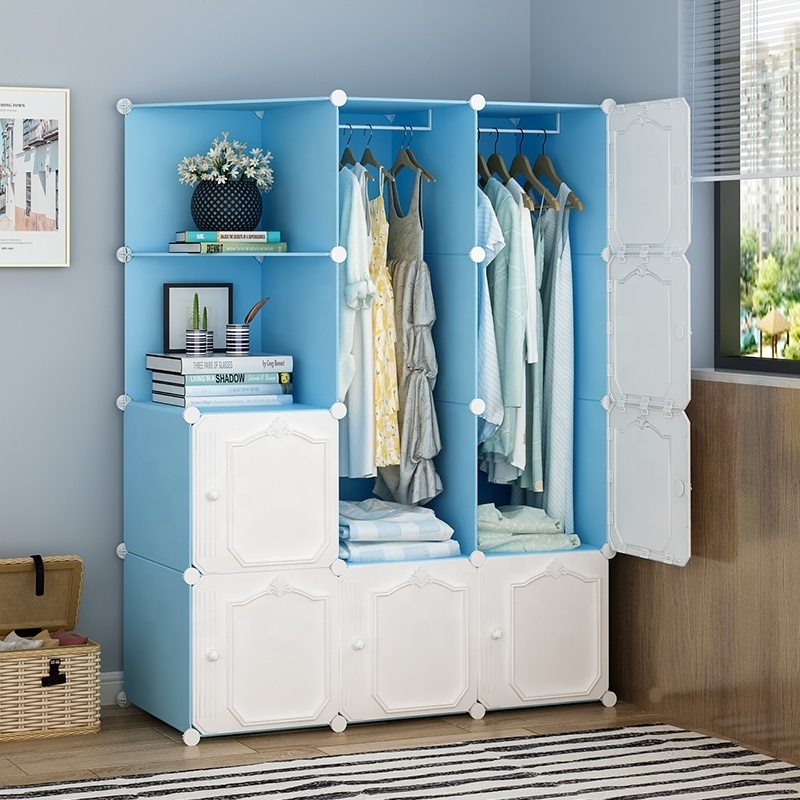 simple wardrobe bedroom plastic storage cabinet modern minimalist household small apartment rental room locker