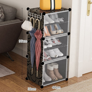 Modern Shoe Group Device Storage Rack Storage Cabinet Five-layer Waterproof and Dustproof  Plastic Shoe Rack