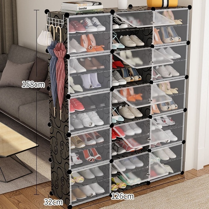 Best selling plastic shoe rack slots organizer space saver and shoe storage rack modern shoe rack holder for living room