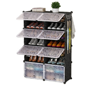 Multi Use 8 Layers Fashion Adjustable Shoe Stacker Plastic Shoe Rack Organizer,Good Looking Simple Shoe Cabinet For Home