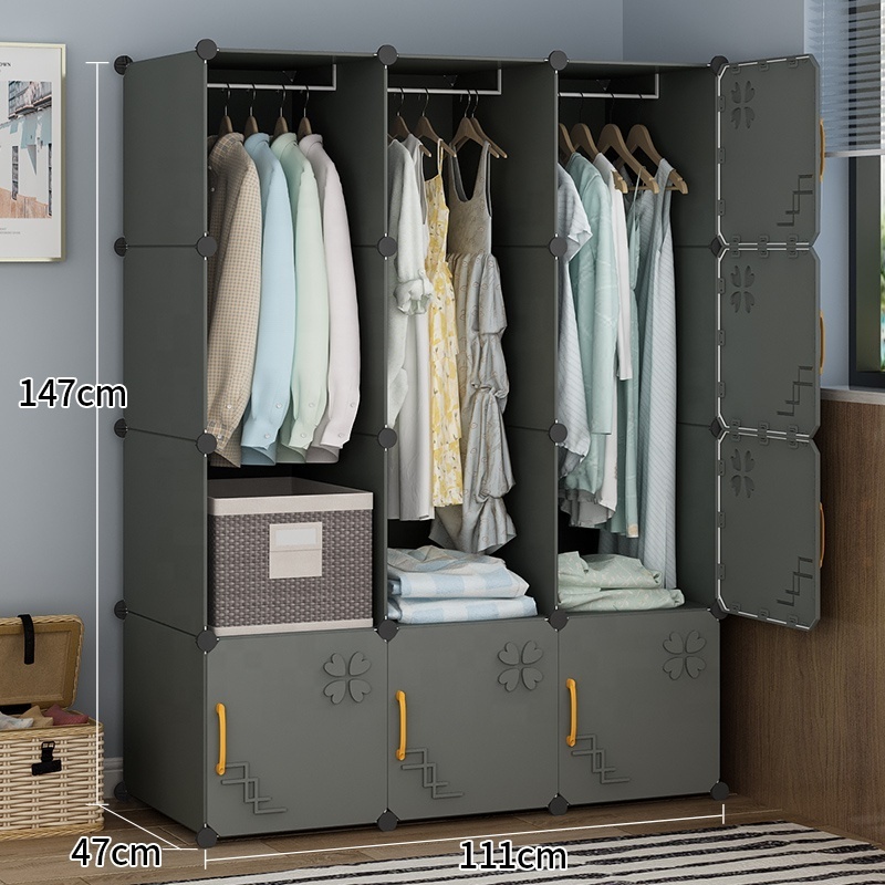 wholesale folding modern bedroom plastic wardrobes designs for clothes armarios