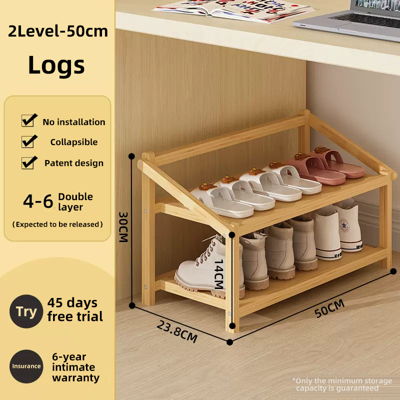 Dormitory entrance free shoe rack installation folding shoe cabinet, simple and popular home rental house, small shoe rack