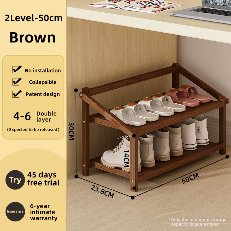 Dormitory entrance free shoe rack installation folding shoe cabinet, simple and popular home rental house, small shoe rack