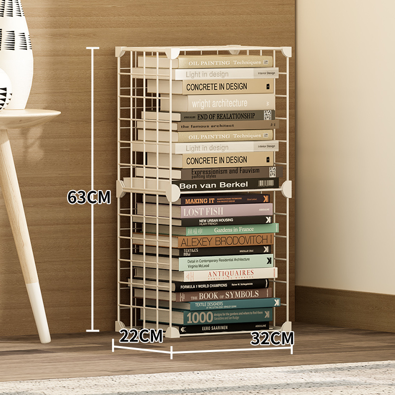 fold  Wire Cube Storage Organizer, 6 Cubes Closet Organizers and Storage Stackable Shelf Bookshelf, Metal Closet Cabinet Modula