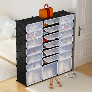 2021 Cheap Over The Door Shoe Rack 7 Cubes One Door One Level Can Put Slippers, High Heels, Boots Practical Shoe Storage Cabinet