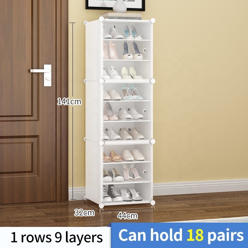 6 Layers New Design Shoe Rack Shelf Storage Closet Organizer Waterproof  DIY White Plastic Shoe Cabinet