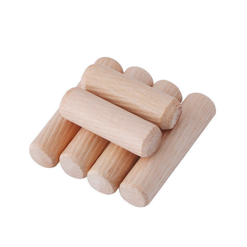 Wooden Dowel Cabinet Drawer Round Fluted Wood Craft Dowel Pins Rods Set Furniture Fitting wooden dowel pin