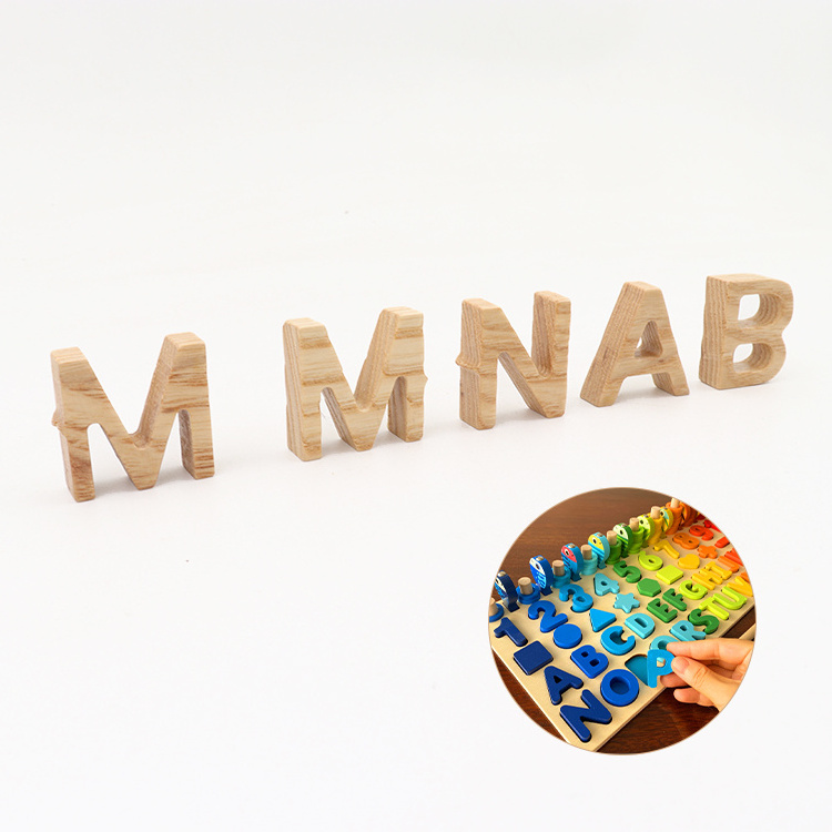 Wooden Blocks Alphabet For Home Decoration Wooden Alphabet Letters for DIY Crafts 3D Letters for Home Wall Decor