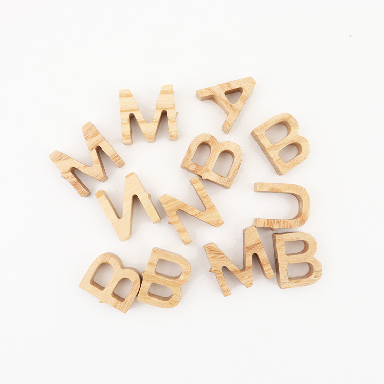 Wooden Blocks Alphabet For Home Decoration Wooden Alphabet Letters for DIY Crafts 3D Letters for Home Wall Decor