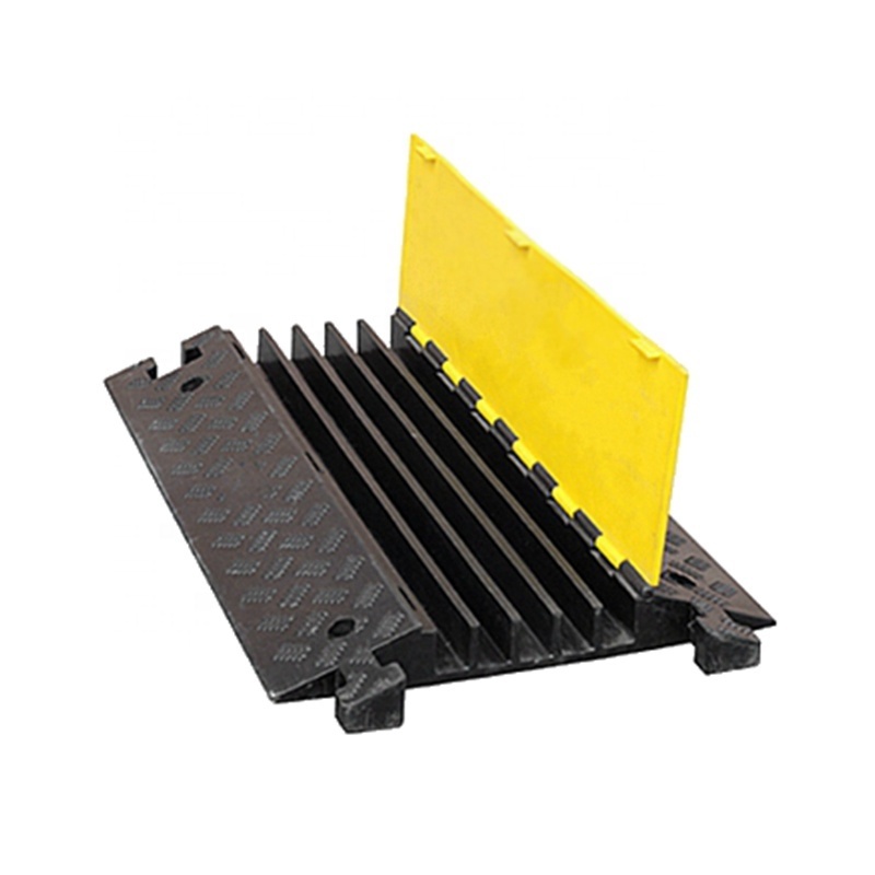 900X550X50mm Road Safety Rubber Cable Cover Speed Bumps Cable Ramp Protectors 5 Channel