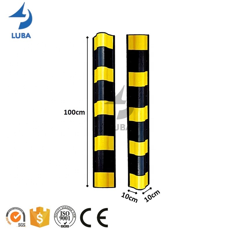 1000*100*10mm Factory Warehouse Forklifts Parking Space Lot Garage Columns Wall Corner Guard Rubber Corner Protectors