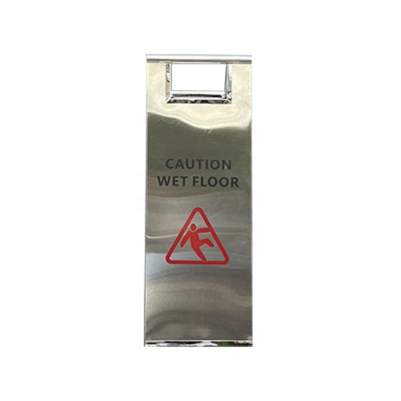 New A Shape Cheap Bright Portable Stainless Steel Safety Road Warning Signs Wet Floor Caution Sign