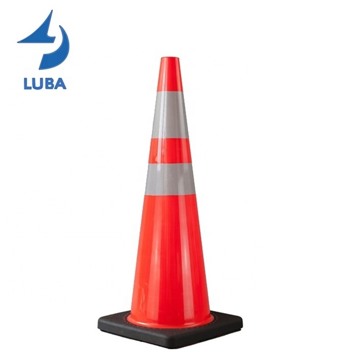 900mm Hot Sale Color Custom PVC Black Base Road Safety Orange Traffic Cone