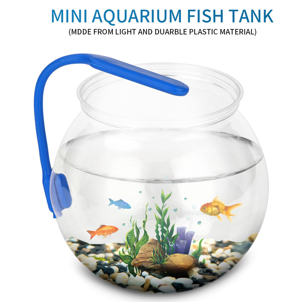 Fish Bowl Aquarium Fish Tank Round Plastic Small Plastic Home Decoration Aquariums & Accessories Wood and Glass Fish Bowl 240L