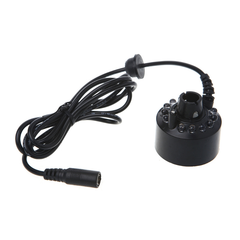 Super Ultrasonic Mist Maker Fogger for Fog Water Fountain Pond Atomizer Humidifier 12pcs LED black