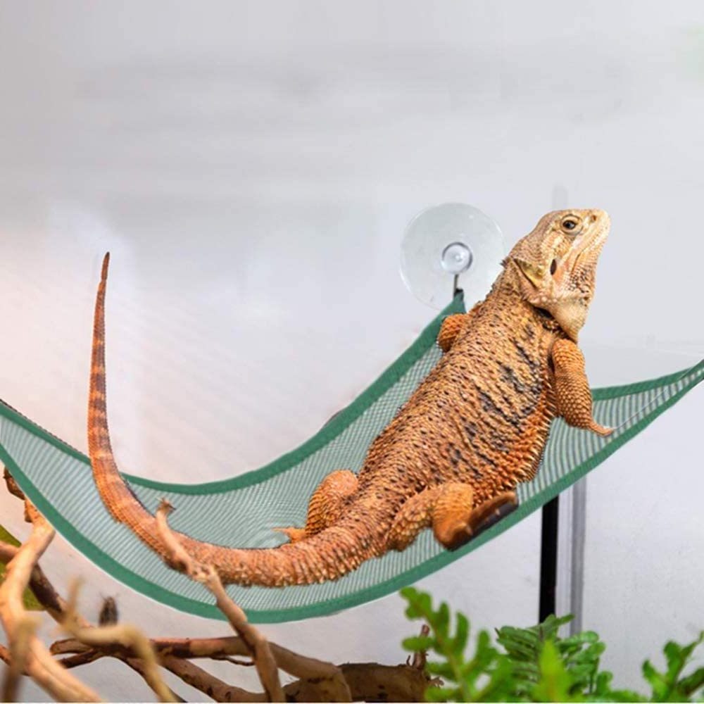 Green reptile hammock accessories for gecko 2pcs/pack