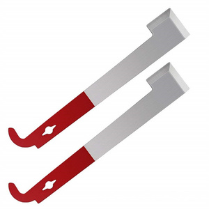 Beekeeping Equipment Red 26.6cm Stainless Bee Hive Tool Frame Lifter and Scraper J Shape Hook Beekeeper Tool Scraping Knife