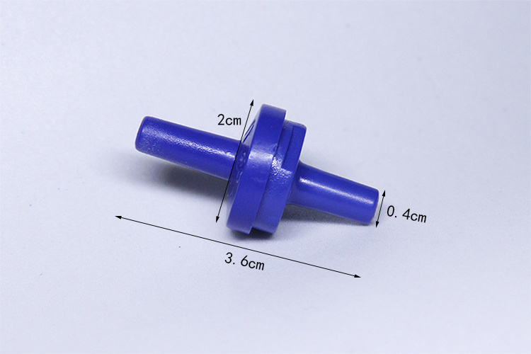 200pcs/bag one way non-return valve blue check 4mm aquarium hose valve for aquarium