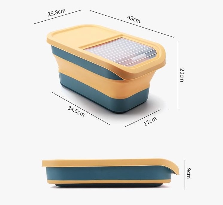 Pet Dog Food Storage Container Large Dry Cat Food Box Bag Moisture Proof Seal With Measuring Cup Kitten Puppy Pet Products