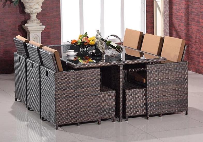 Garden Furniture Cube Set Rattan Dining Table And Chairs Outdoor Rattan Furniture Patio Furniture