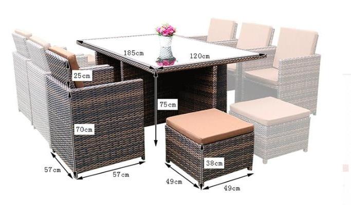 Garden Furniture Cube Set Rattan Dining Table And Chairs Outdoor Rattan Furniture Patio Furniture