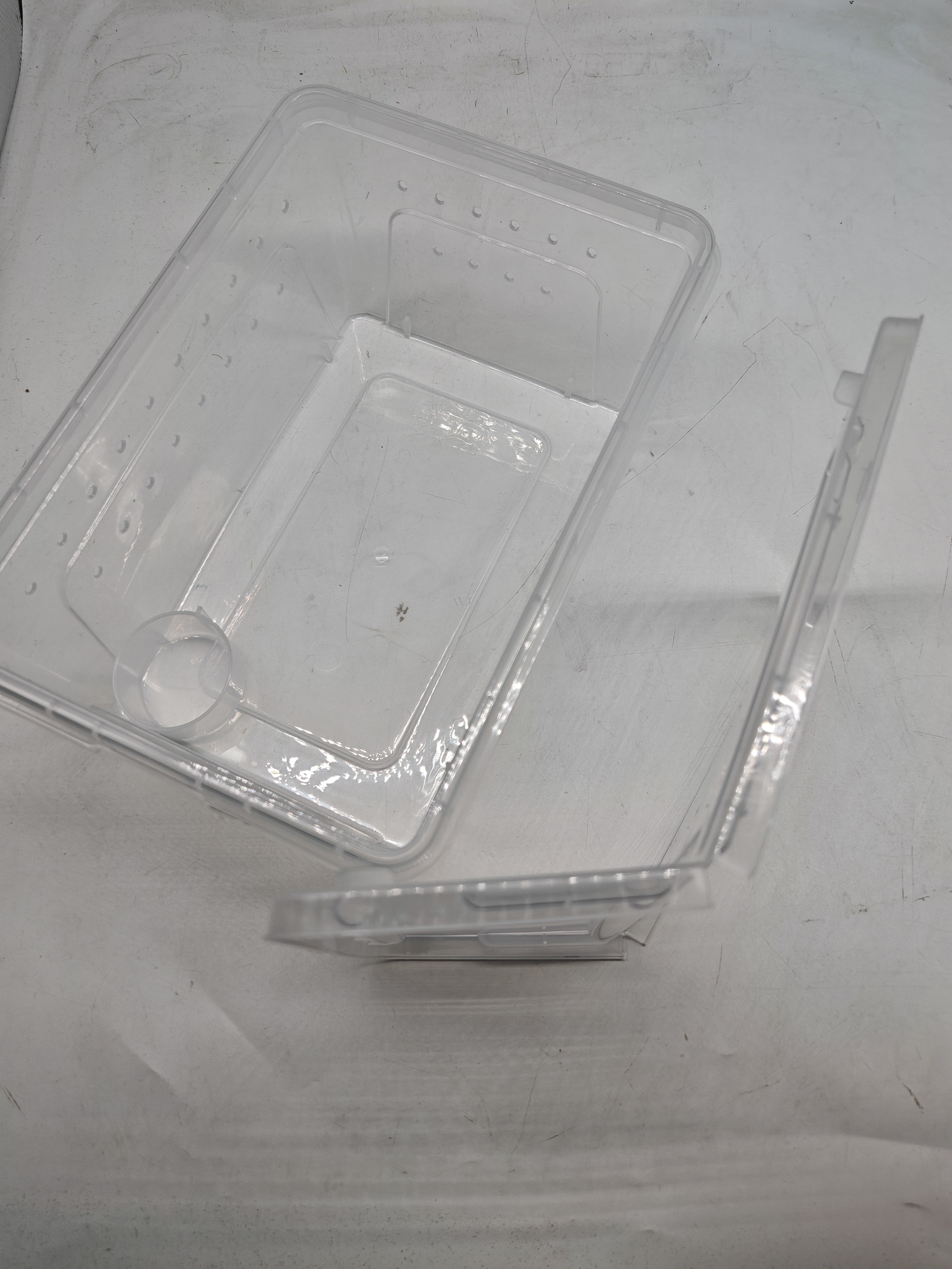 27*19*12cm reptile pet carriers transparent black plastic reptile cage terrarium for reptiles