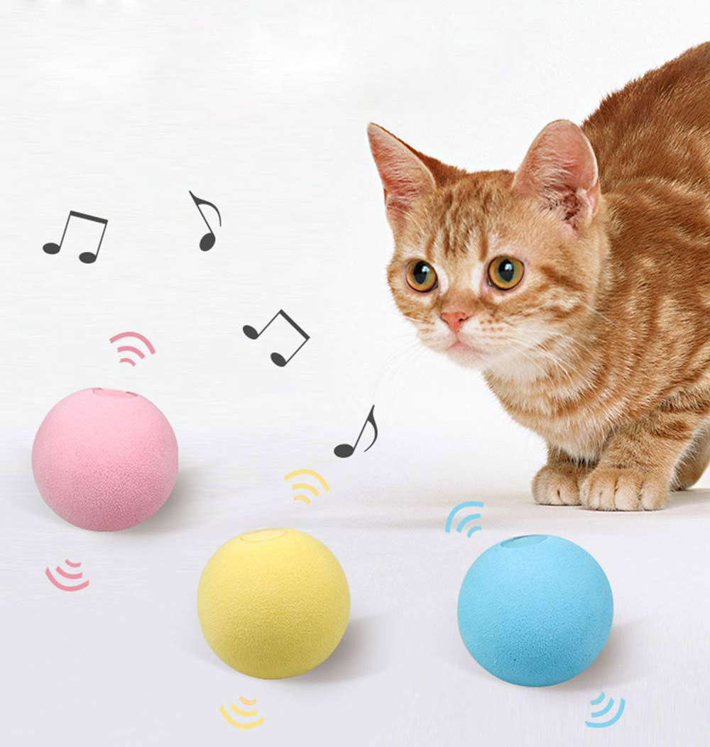 Cat Toys Smart Interactive Ball Catnip Cat Training Toy Pet Playing Ball for Cats Kitten Kitty Pet Squeaky Toy Supplies Products