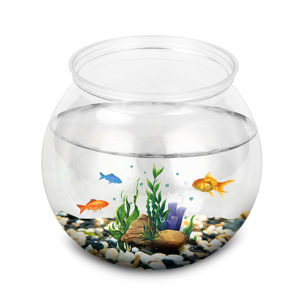 Fish Bowl Aquarium Fish Tank Round Plastic Small Plastic Home Decoration Aquariums & Accessories Wood and Glass Fish Bowl 240L